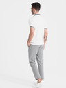 Ombre Clothing Biele pánske polo tričko Ombre Clothing