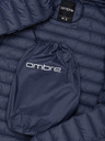 Ombre Clothing Tmavomodrá pánska ľahká prešívaná bunda Ombre Oblečenie