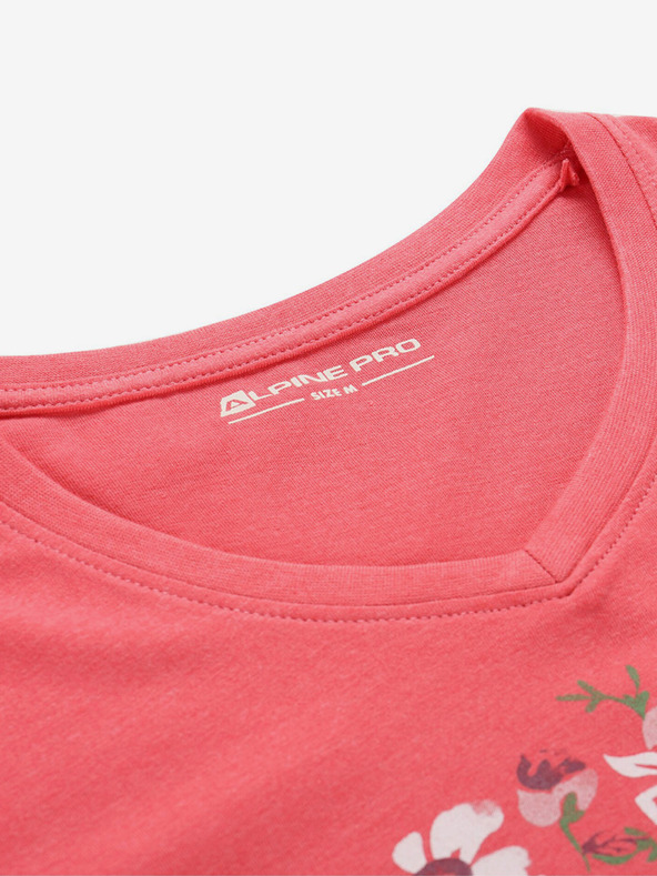ALPINE PRO Červené dámske športové tričko s potlačou ALPINE PRO Nega