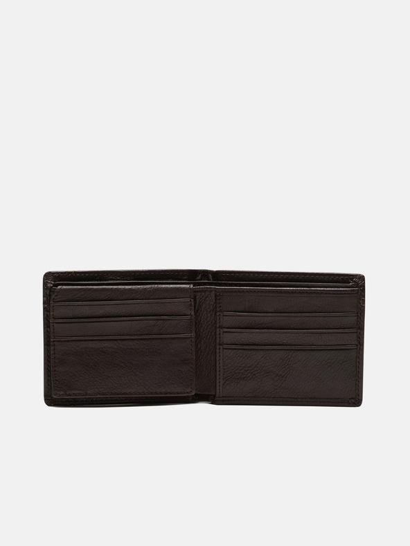 Edoti Tmavohnedá pánska kožená peňaženka Edoti