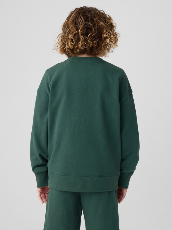 GAP Detská mikina s logom a fleece GAP