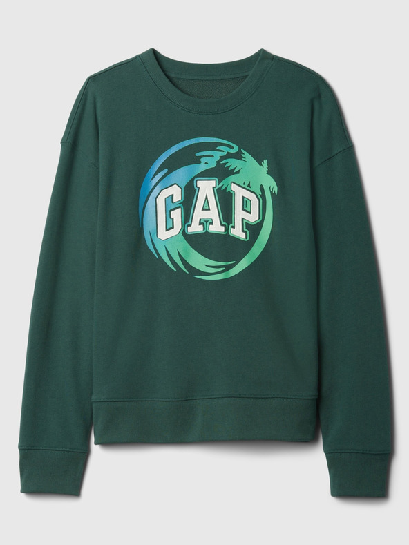 GAP Detská mikina s logom a fleece GAP