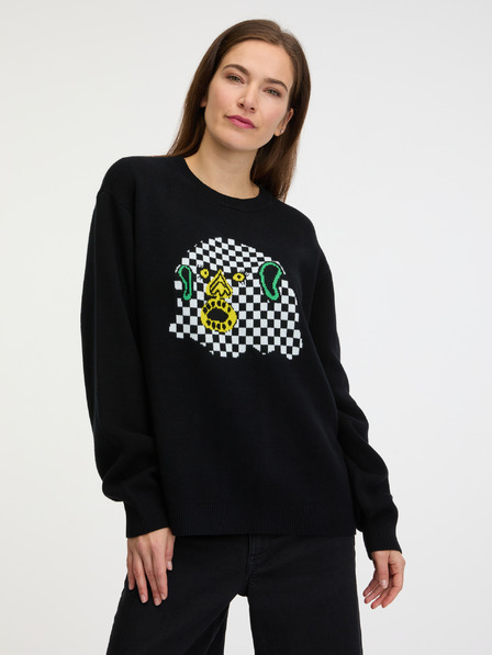 Vans Čierny dámsky sveter VANS Wm X Whack Crew Black