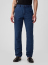 GAP Tmavomodré pánske plátenné nohavice slim fit GAP