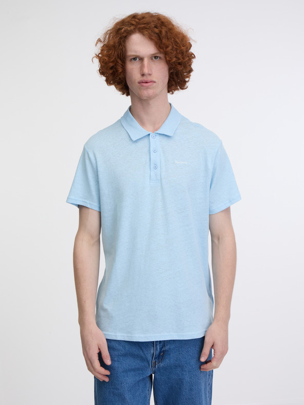 Pepe Jeans Svetlomodrá pánska polokošeľa Pepe Jeans Faren