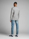 Jack & Jones Sivé pánske tričko s dlhým rukávom Jack & Jones Basic