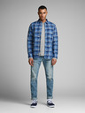 Jack & Jones Sivé pánske tričko s dlhým rukávom Jack & Jones Basic