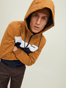 Jack & Jones Hnedomodrá pánska ľahká bunda Jack & Jones Rush s kapucňou