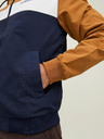 Jack & Jones Hnedomodrá pánska ľahká bunda Jack & Jones Rush s kapucňou