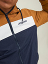 Jack & Jones Hnedomodrá pánska ľahká bunda Jack & Jones Rush s kapucňou