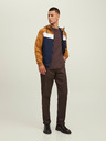 Jack & Jones Hnedomodrá pánska ľahká bunda Jack & Jones Rush s kapucňou