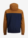 Jack & Jones Hnedomodrá pánska ľahká bunda Jack & Jones Rush s kapucňou