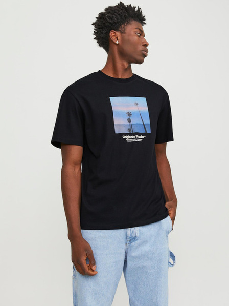 Jack & Jones Čierna pánska košeľa Jack & Jones Vesterbro