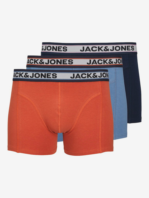 Jack & Jones Súprava troch pánskych boxeriek Jack & Jones v modrej a oranžovej farbe