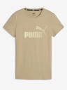 Puma Puma ESS+ Metallic Logo Tee Béžová dámska