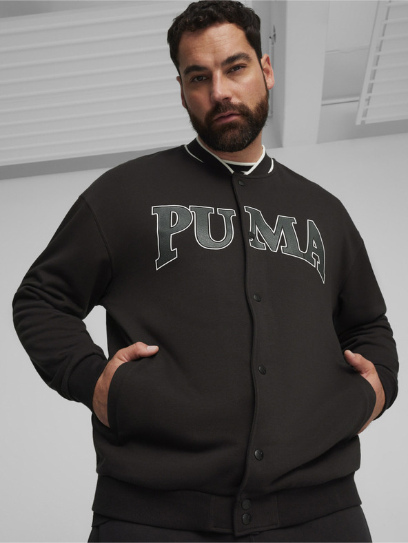 Puma Čierna pánska tepláková bunda Puma Squad