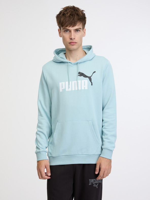 Puma Svetlomodrá pánska mikina Puma ESS+ 2 Col Big Logo Hoodie TR