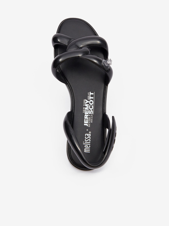 Melissa Čierne dámske sandále Melissa Tube + Jeremy Scott