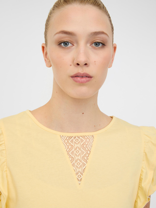 Orsay Žlté dámske tričko s krátkym rukávom ORSAY