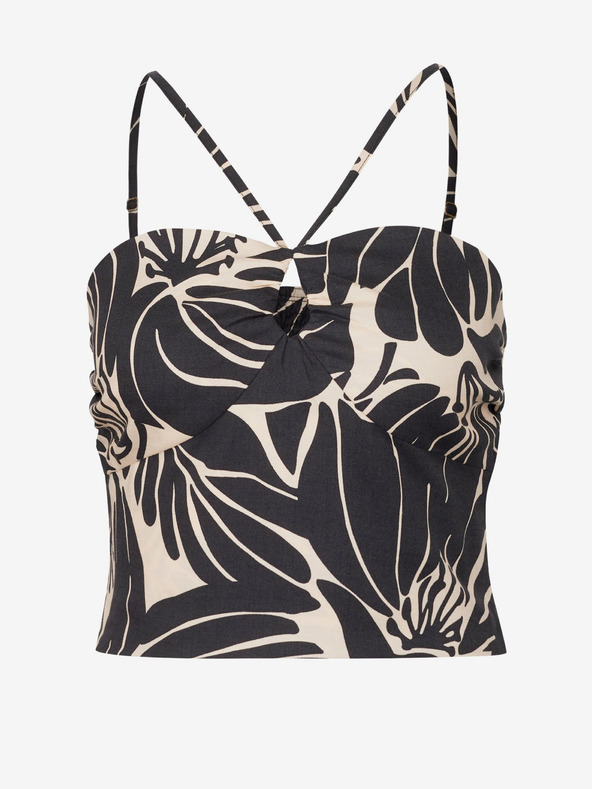 Orsay Čierne dámske crop vzorované tielko ORSAY