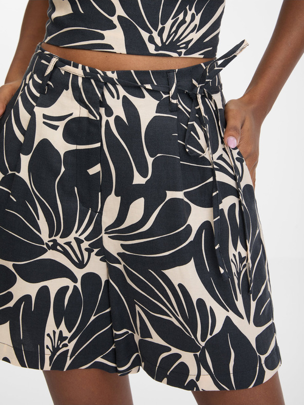 Orsay Čierne dámske vzorované kraťasy ORSAY