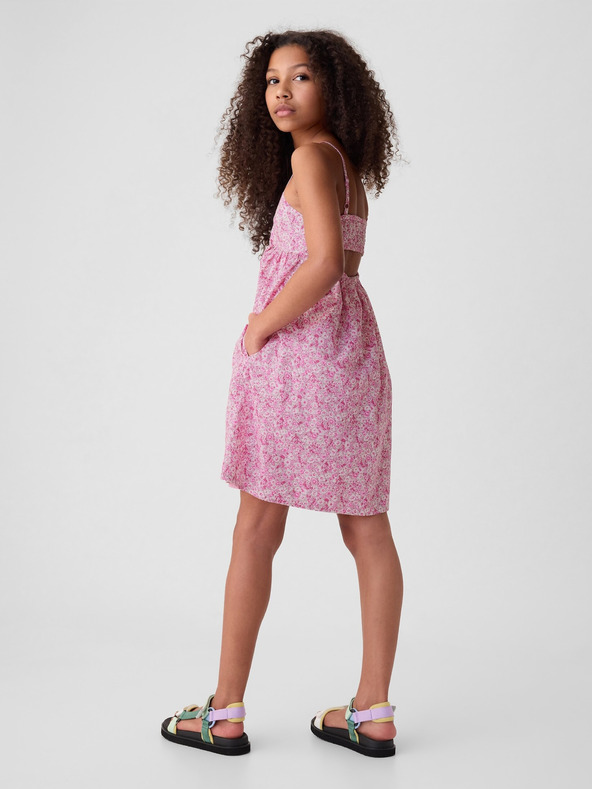 GAP Detské kvetované šaty GAP