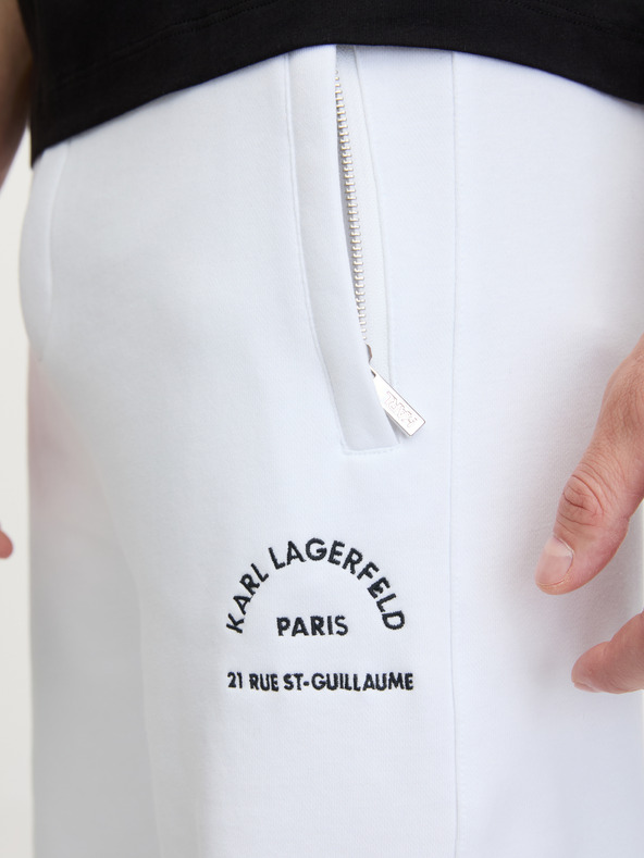 Karl Lagerfeld Biele pánske tepláky KARL LAGERFELD