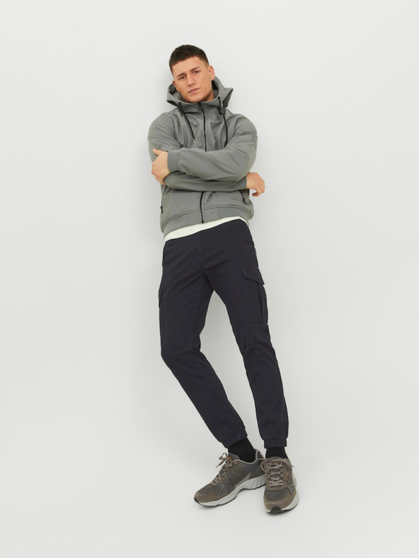 Jack & Jones Čierne pánske cargo nohavice Jack & Jones Marco