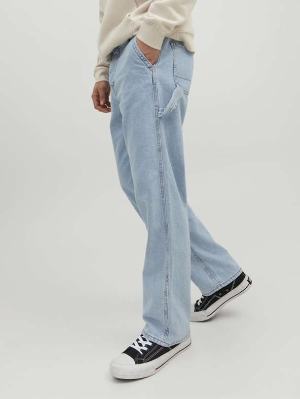 Jack & Jones Svetlomodré pánske džínsy rovného strihu Jack & Jones Eddie