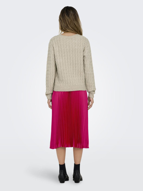 Jacqueline de Yong JDY Sarah Tmavoružová dámska saténová plisovaná midi sukňa