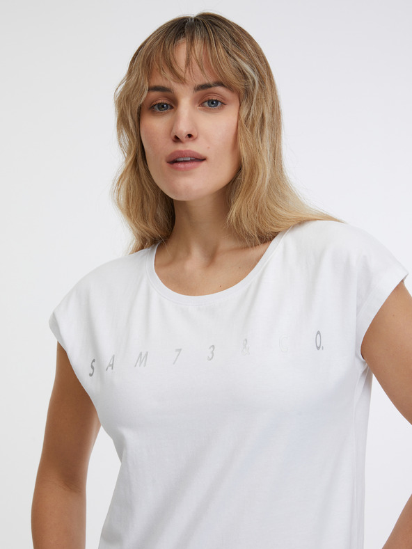 Sam 73 Biele dámske tričko SAM 73 Octavia