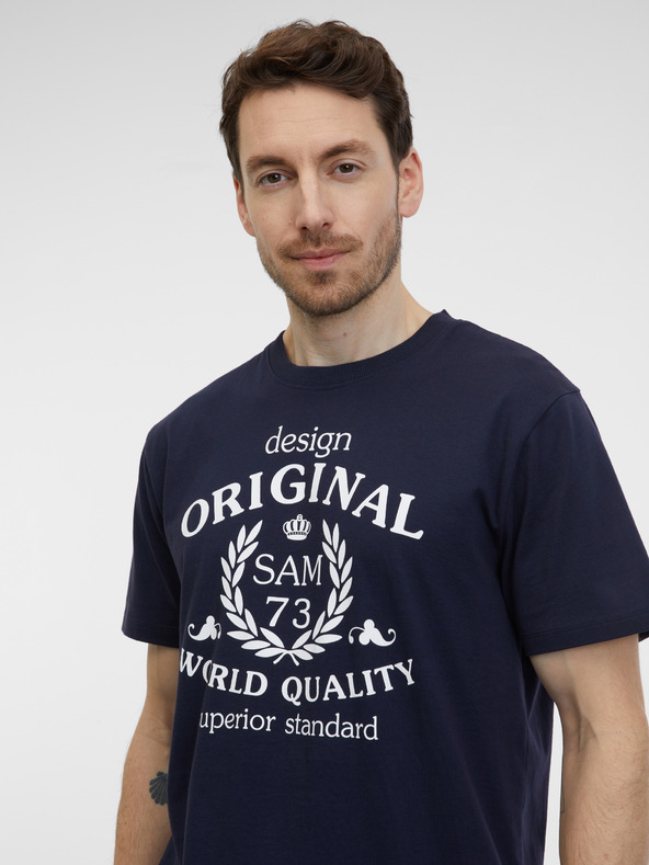 Sam 73 Tmavomodré pánske tričko SAM 73 Maverick