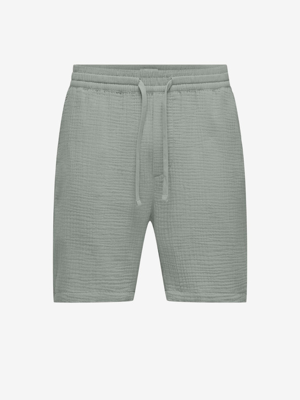 ONLY & SONS Sivé pánske krátke nohavice ONLY & SONS Tel