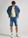 Pepe Jeans Modré pánske džínsové šortky Pepe Jeans