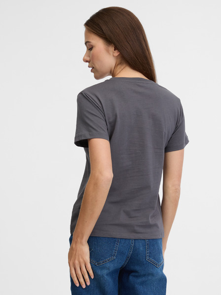 Pepe Jeans Šedé dámske tričko s potlačou Pepe Jeans
