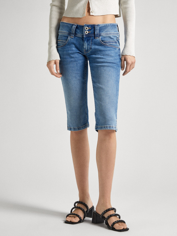 Pepe Jeans Modré dámske šortky Pepe Jeans