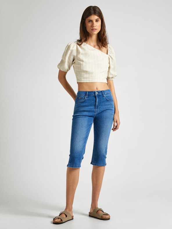 Pepe Jeans Modré dámske šortky Pepe Jeans