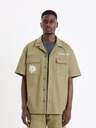 Celio Khaki pánske tričko Celio Boston Celtics