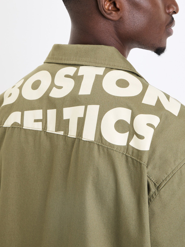 Celio Khaki pánske tričko Celio Boston Celtics