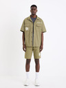 Celio Khaki pánske tričko Celio Boston Celtics