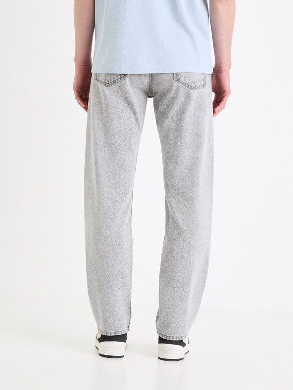 Celio Šedé pánske džínsy Celio C15 straight Fodroit 30