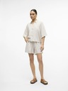 Vero Moda Béžové dámske plátenné šortky Vero Moda Linn