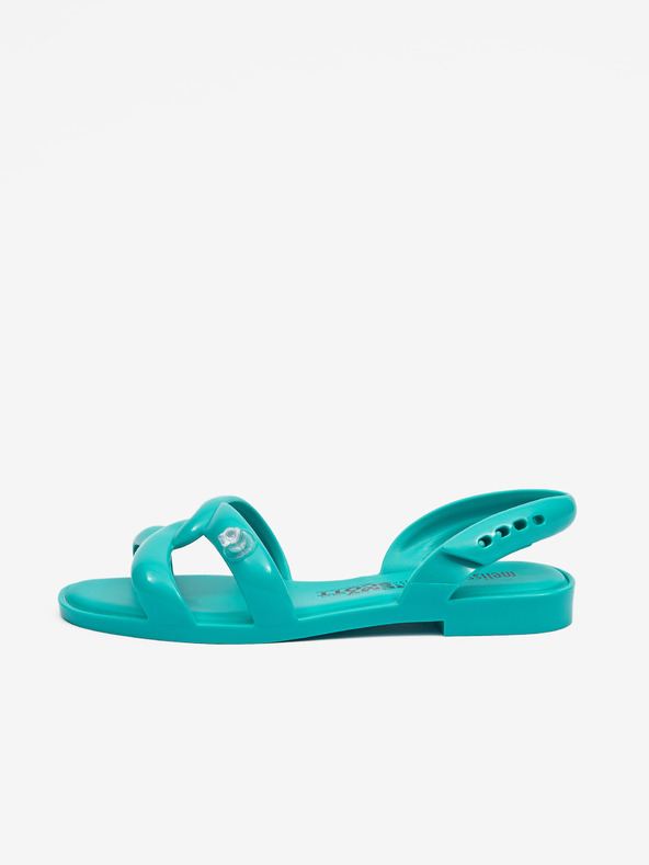 Melissa Tyrkysové dámske sandále Melissa Tube Sandal + Jeremy Scott
