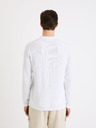 Celio Biely pánsky sveter Celio henley Genicolo