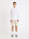 Celio Biely pánsky sveter Celio henley Genicolo