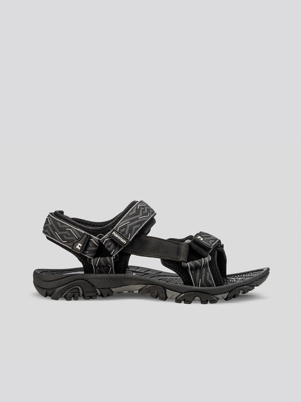 Hannah Šedo-čierne pánske outdoorové sandále Hannah Belt