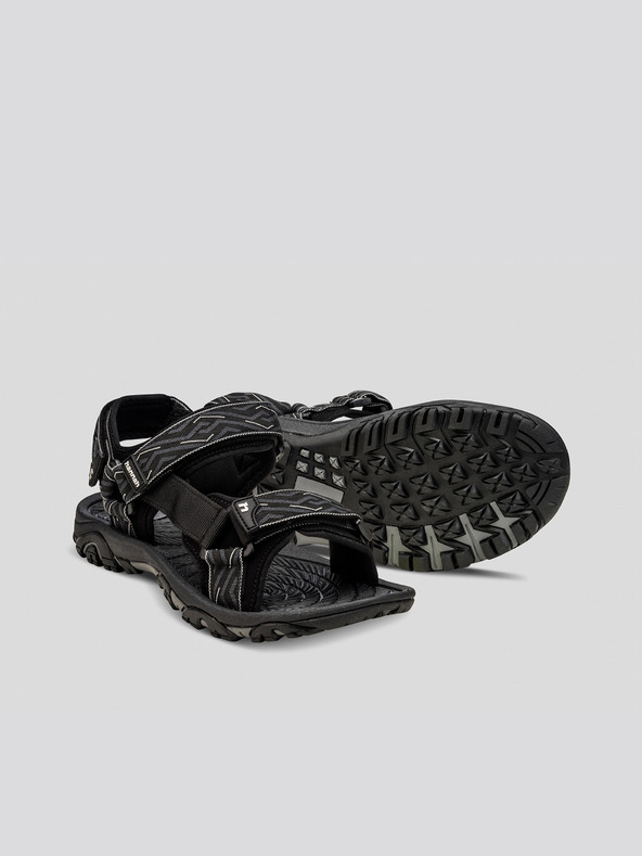 Hannah Šedo-čierne pánske outdoorové sandále Hannah Belt