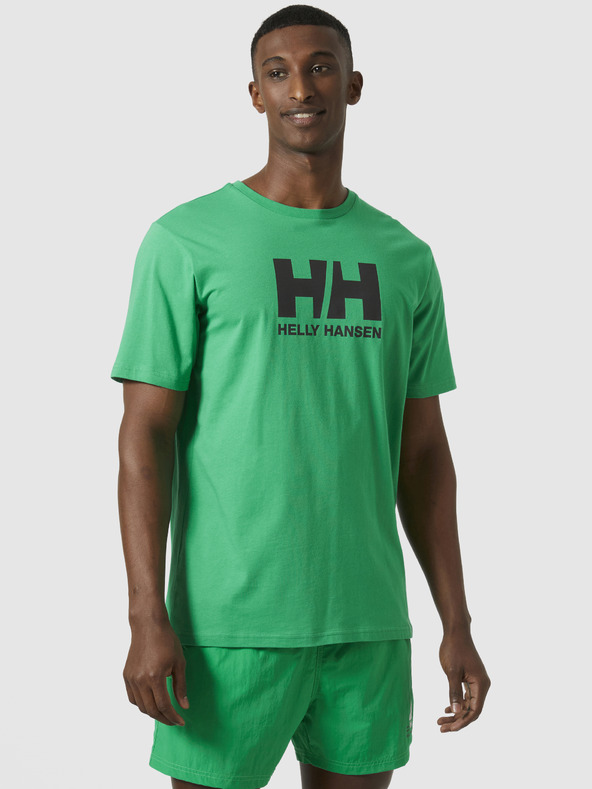 Helly Hansen Zelené pánske tričko HELLY HANSEN HH® Logo