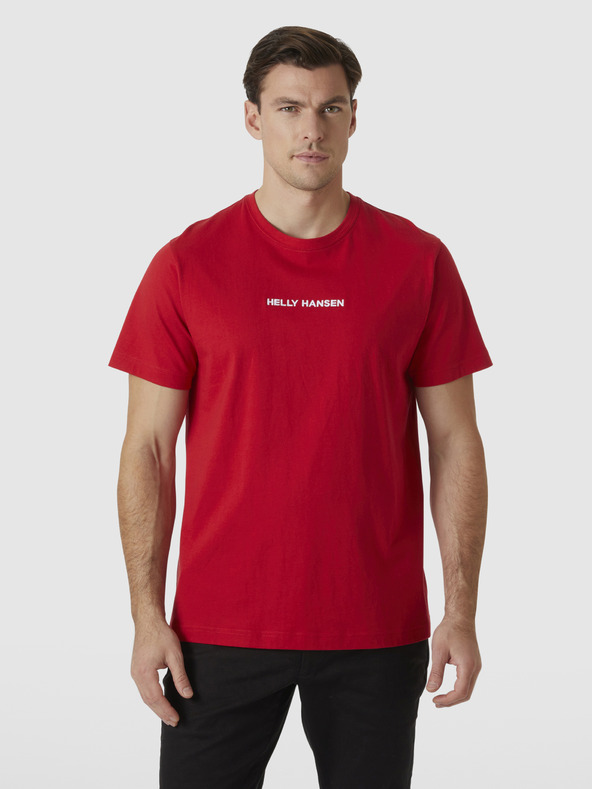 Helly Hansen Červené pánske tričko HELLY HANSEN Core