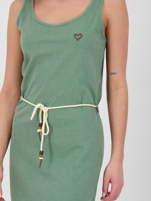 Alife and Kickin Zelené dámske krátke šaty so zaväzovaním Alife and Kickin Jennifer